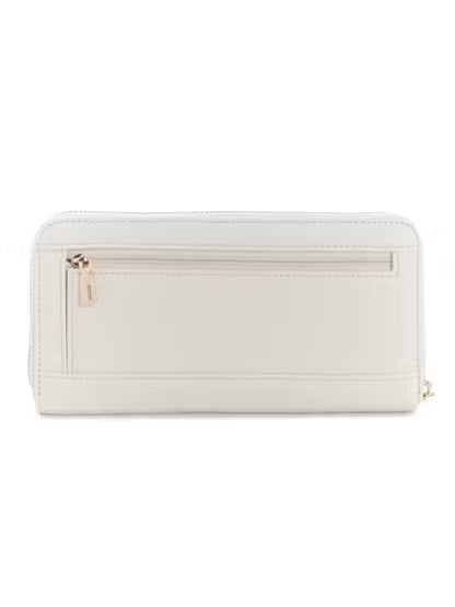 Guess Coleen SLG Large Zip Around Wallet - Off White