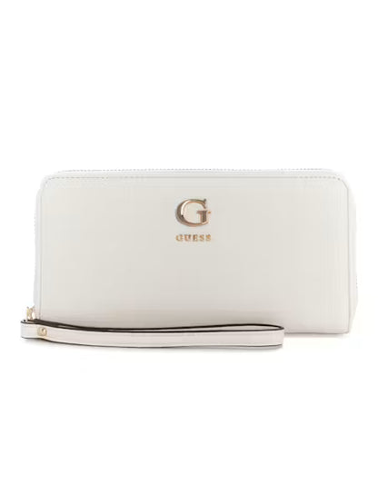 Guess Coleen SLG Large Zip Around Wallet - Off White