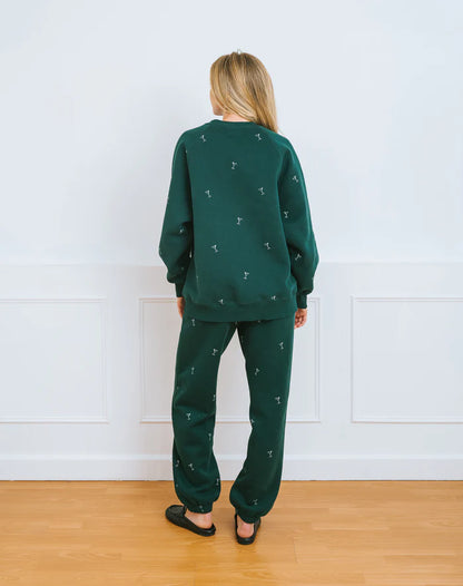 Brunette The Label All Over Martini NYBF Crew - Dark Green