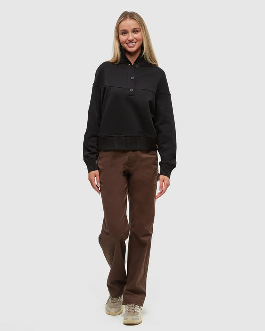 Ten Tree Milner Mock Neck - Meteorite Black