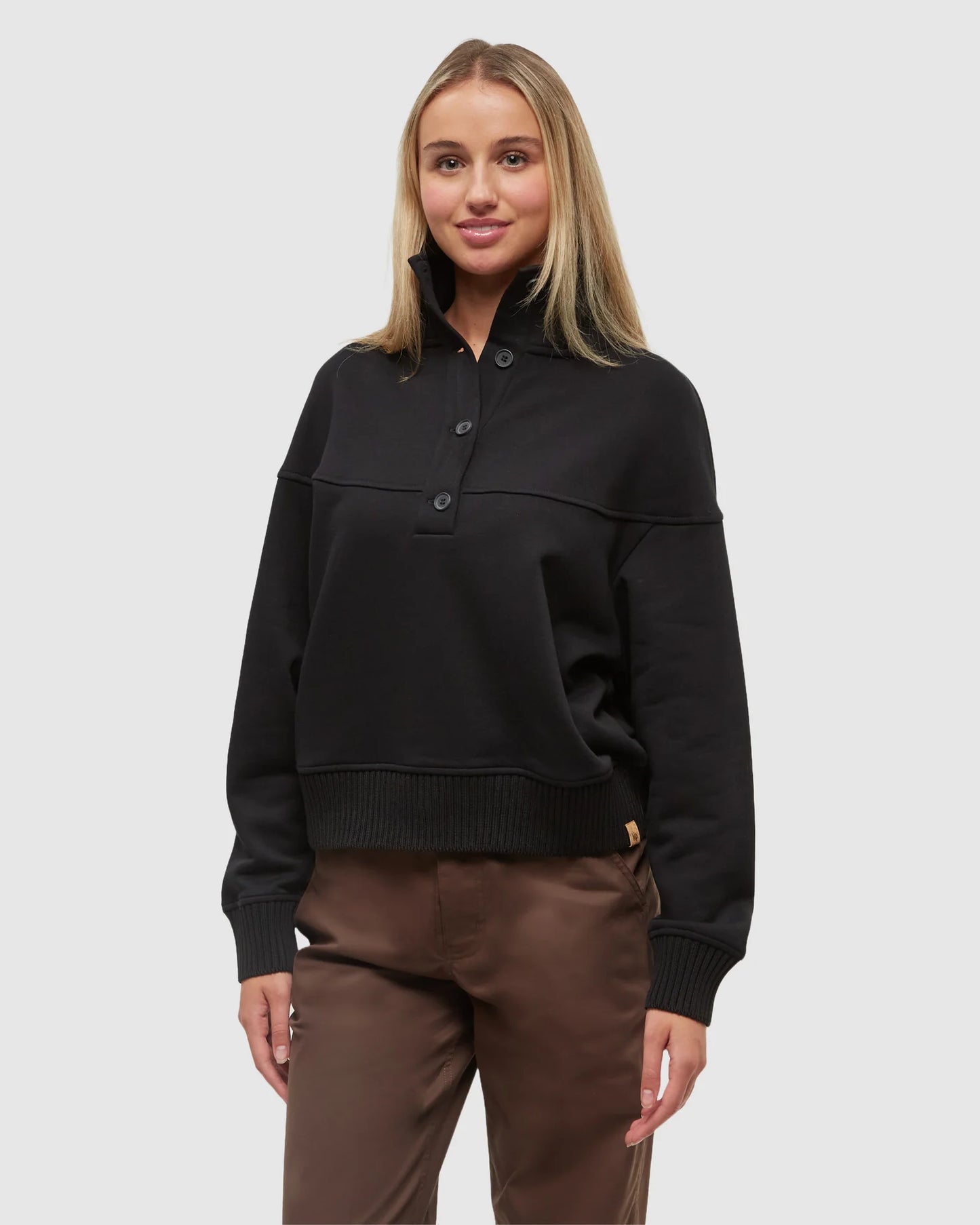 Ten Tree Milner Mock Neck - Meteorite Black