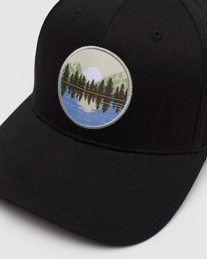 Ten Tree Lake Patch Elevation Hat - Meteorite Black & Light Moss