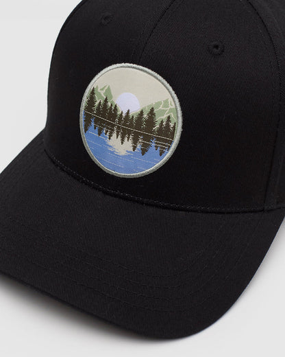 Ten Tree Lake Patch Elevation Hat - Meteorite Black & Light Moss