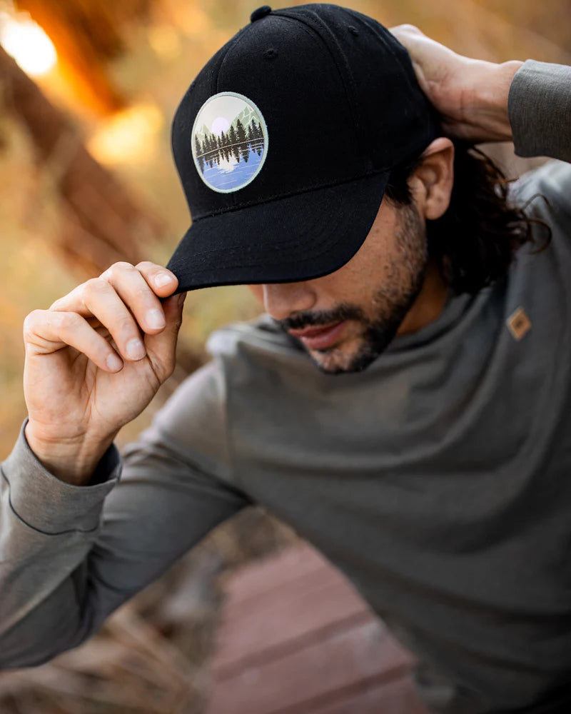 Ten Tree Lake Patch Elevation Hat - Meteorite Black & Light Moss