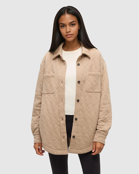 Ten Tree Dunes Shacket - Birchwood Heather