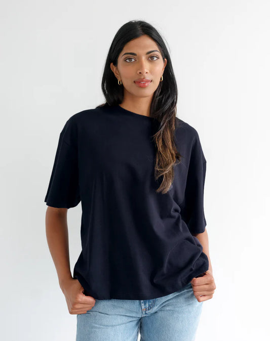 Brunette The Label Boxy Tee - Navy