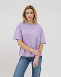 Brunette The Label Boxy Tee- Lavender