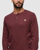 Ten Tree Freemont Henley - Deep Burgundy