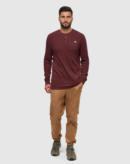 Ten Tree Freemont Henley - Deep Burgundy