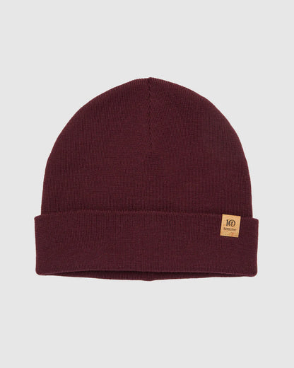 Ten Tree Wool Kurt Beanie - Deep Burgundy