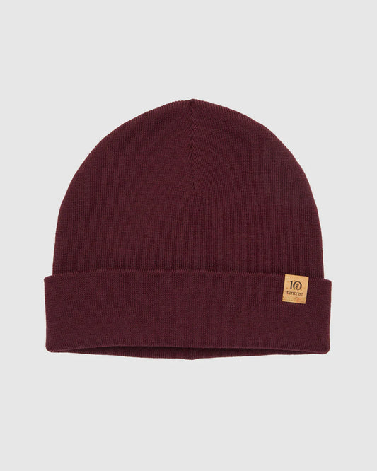Ten Tree Wool Kurt Beanie - Deep Burgundy