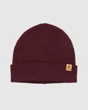 Ten Tree Wool Kurt Beanie - Deep Burgundy