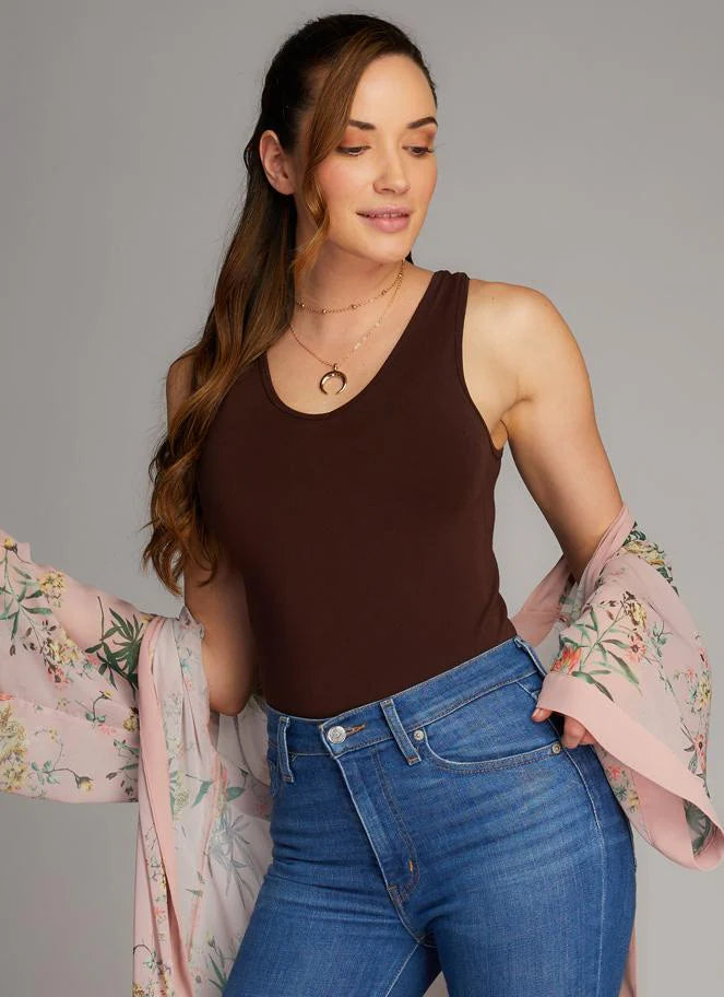 C'est Moi Bamboo Reversible Cami - Brown