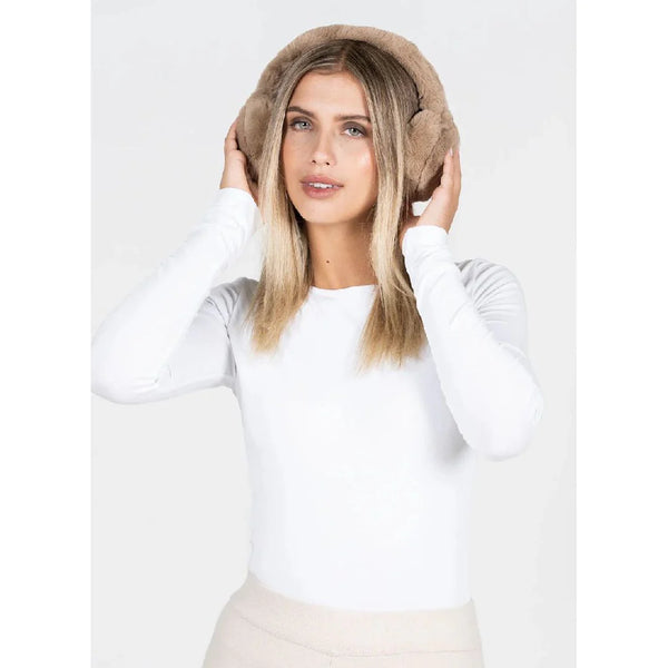 Cest Moi Faux Fur Ear Muffs - Taupe