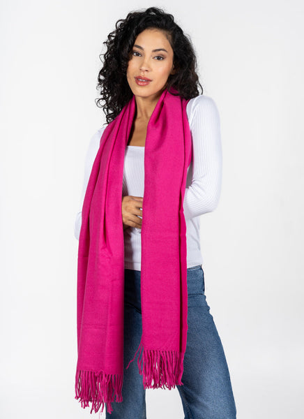 Cest Moi Viscose Blend Scarf - Berry