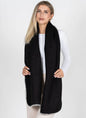 Cest Moi Wool Blend Contrast Stitch Scarf - Black