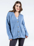 C'est Moi Oversized Button Cardigan - Denim