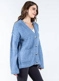 C'est Moi Oversized Button Cardigan - Denim