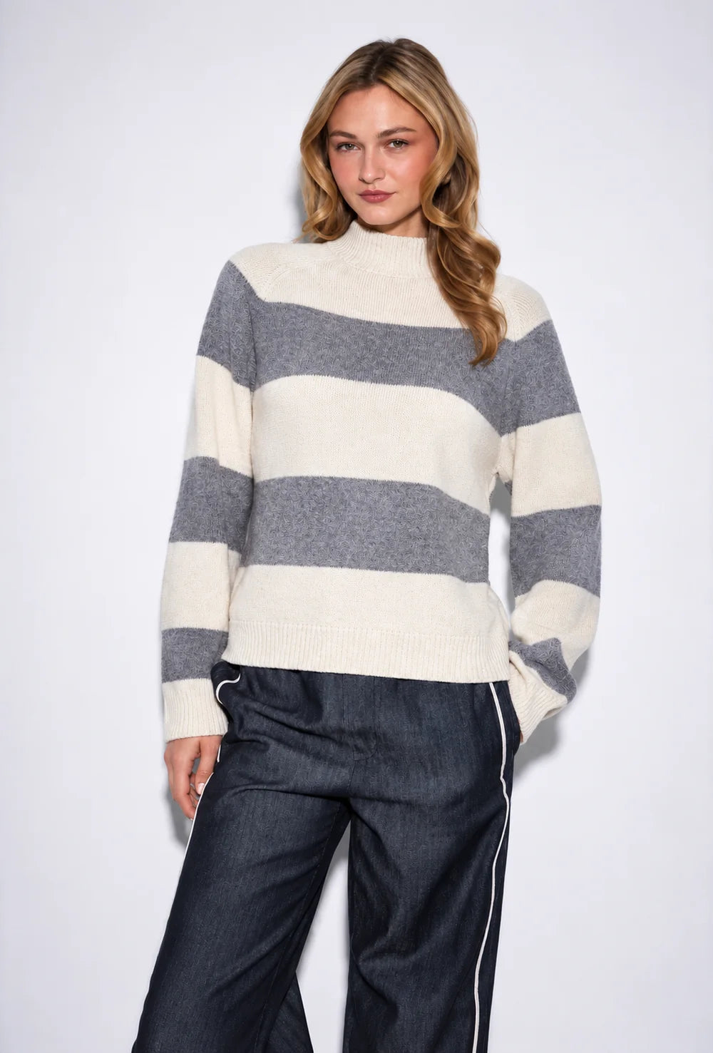 John+Jenn Edison Sweater - Pebble Stripe