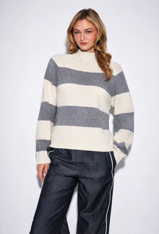 John+Jenn Edison Sweater - Pebble Stripe