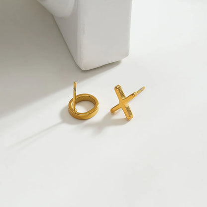 Hackney Nine XoXo Stud Earrings - Gold