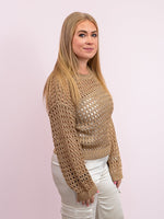 Dex Crochet Knit Sweater - Copper