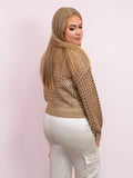Dex Crochet Knit Sweater - Copper