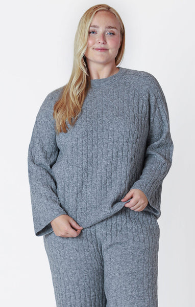 Dex Cable Knit Sweater - Grey