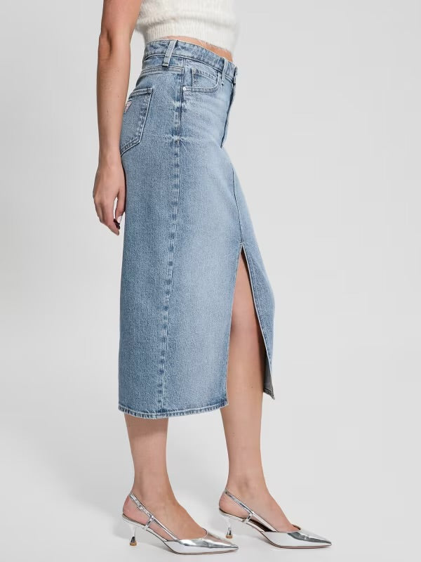 Guess Skirt  Mila Denim Midi Skirt