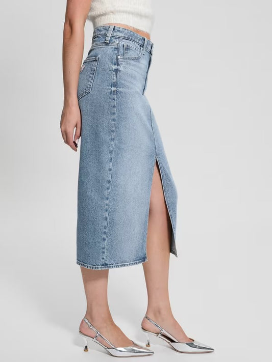 Guess Skirt  Mila Denim Midi Skirt