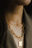 Eliasz and Ella Connection Paperclip Chain Necklace - Gold