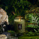 Voluspa Candle Large Glass Jar - Temple Moss