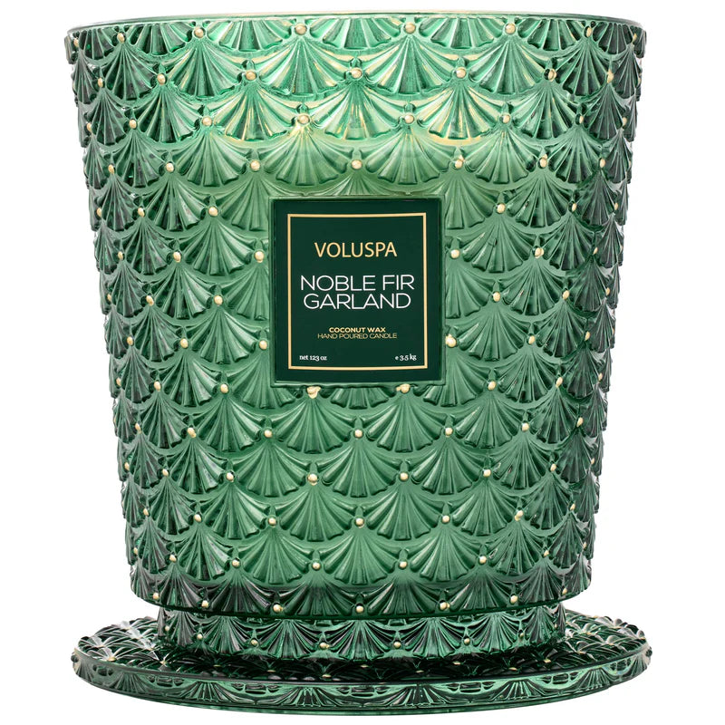 Voluspa 5 Wick Hearth Candle - Noble Fir Garland