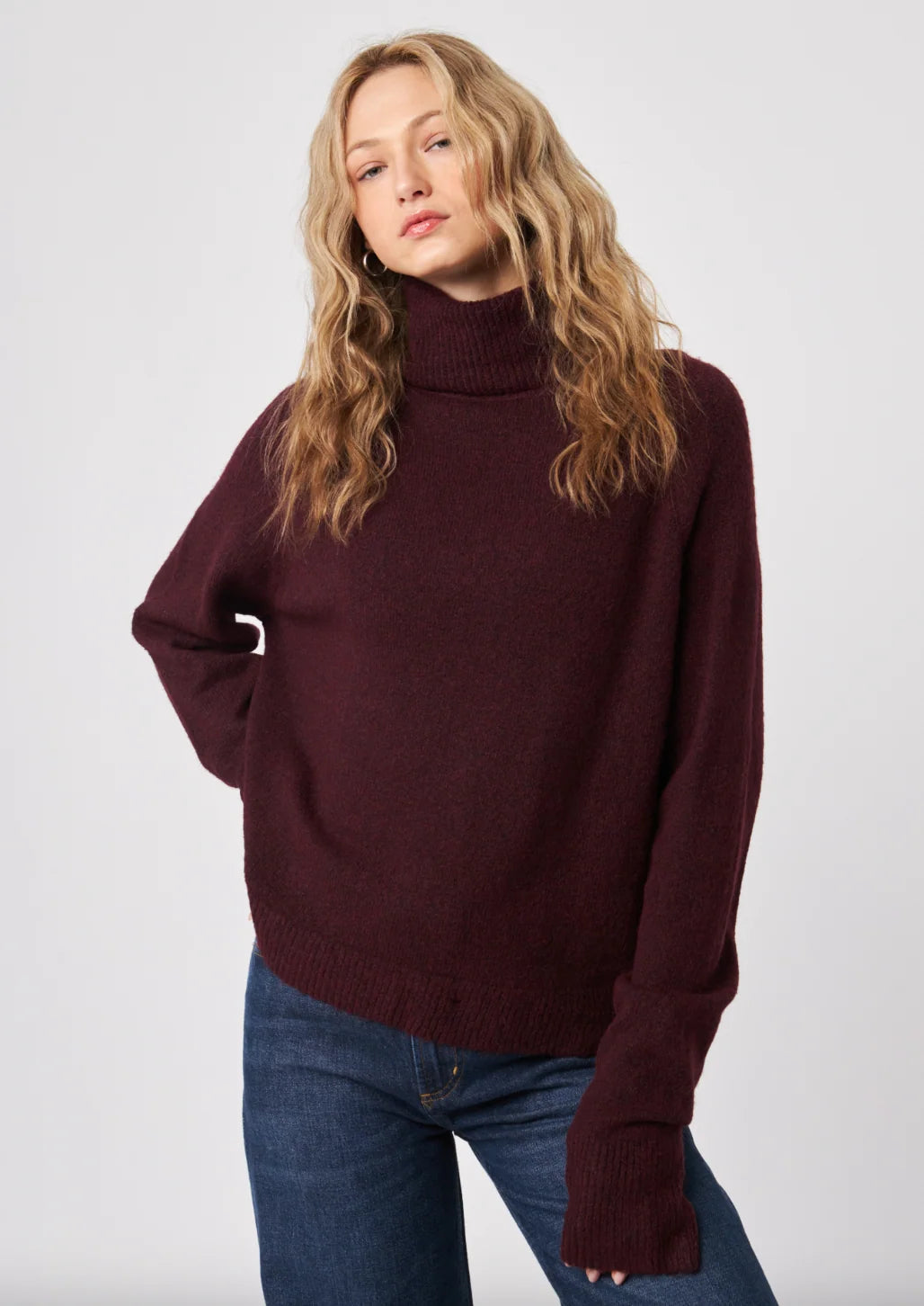 John + Jenn Emmett Turtleneck - Merlot