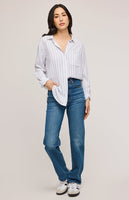 Gentle Fawn Dominique Button Down Shirt - White Stripe