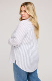 Gentle Fawn Dominique Button Down Shirt - White Stripe