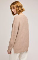 Gentle Fawn Lisbon V-Neck Sweater - Heather Taupe