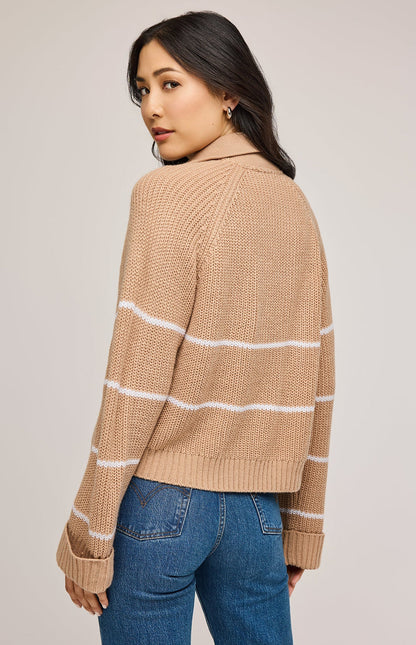 Gentle Fawn Declan Half Zip Sweater - Tan