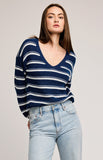 Gentle Fawn Tucker V-Neck Sweater- Nautical Stripe