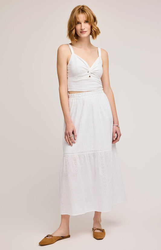 Gentle Fawn Veronica Eyelet Tank- White
