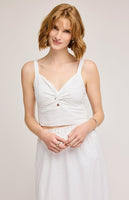 Gentle Fawn Veronica Eyelet Tank- White
