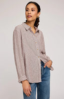 Gentle Faw Arabella Button Up - Merlot Stripe