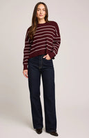 Gentle Faw Echo Sweater - Merlot Stripe