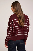 Gentle Faw Echo Sweater - Merlot Stripe