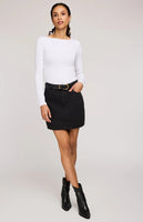 Gentle Faw Thea Jean Skirt - Washed Black