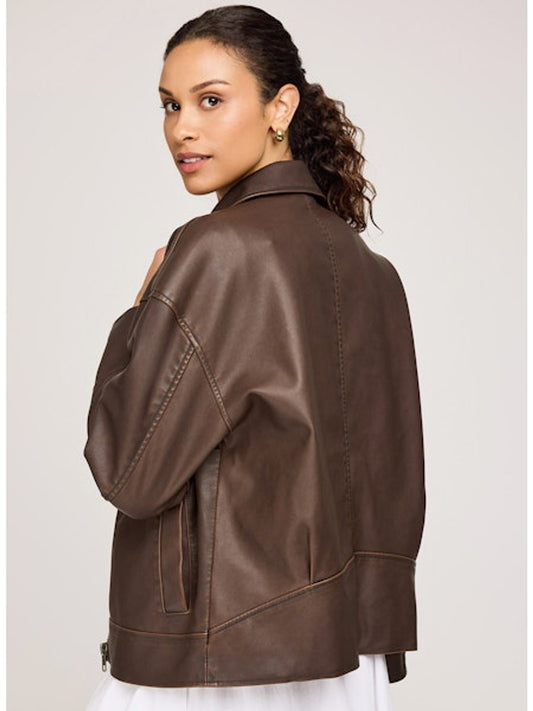 Gentle Fawn Audrey Vegan Leather Jacket - Chocolate