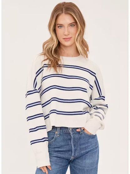 Gentle Fawn Crewneck Echo Stripe - Cream Stripe