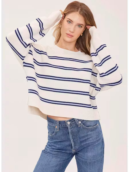Gentle Fawn Crewneck Echo Stripe - Cream Stripe