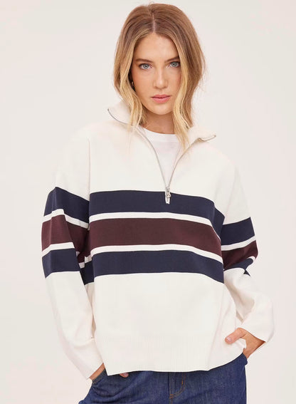 Gentle Fawn Idris Sweater - Cream Stripe