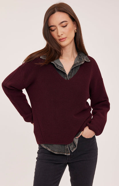 Gentle Fawn Tucker Sweater - Fig